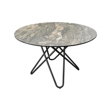 Stół okrągły Zeramik 120 cm szary - Invicta