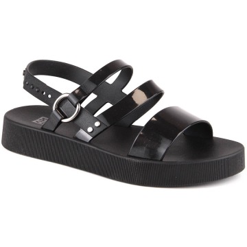Komfortowe sandały damskie na platformie pachnące czarne Zaxy LL285008