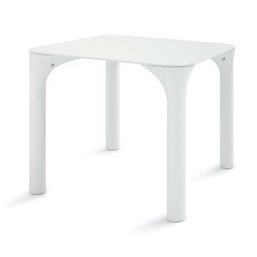 Stół Pure białe nogi, biały blat - Lyxo Design