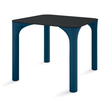 Stół Pure ciemnoniebieskie nogi, antracytowy blat - Lyxo Design