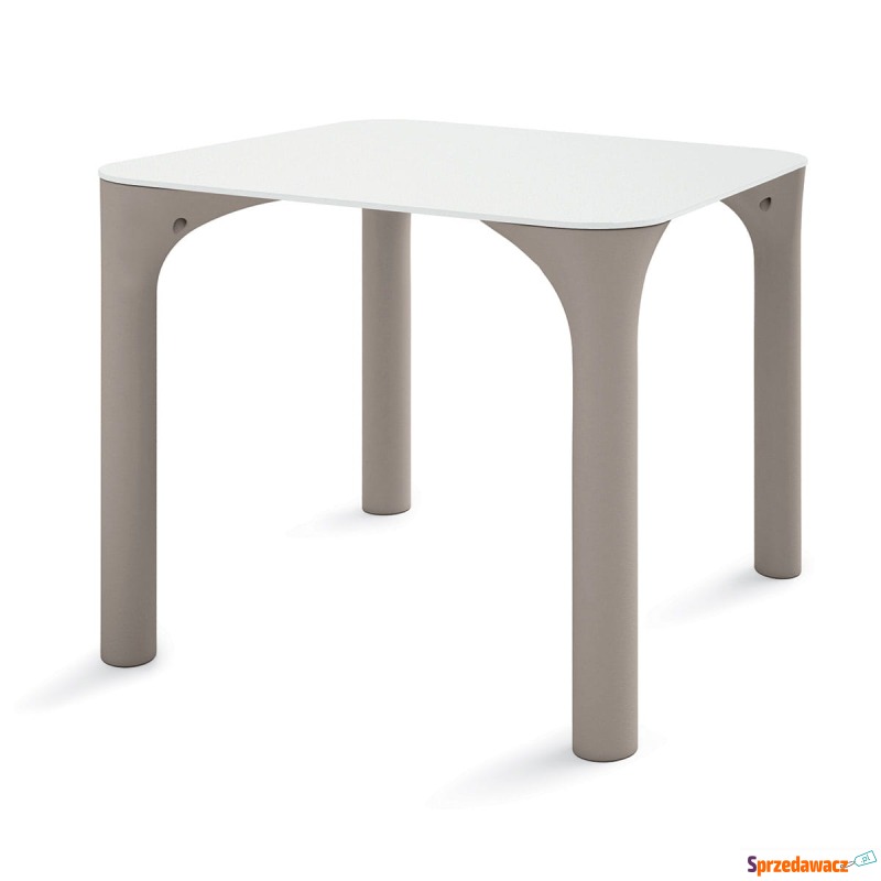 Stół Pure beżowe nogi, biały blat - Lyxo Design - Stoły kuchenne - Świętochłowice