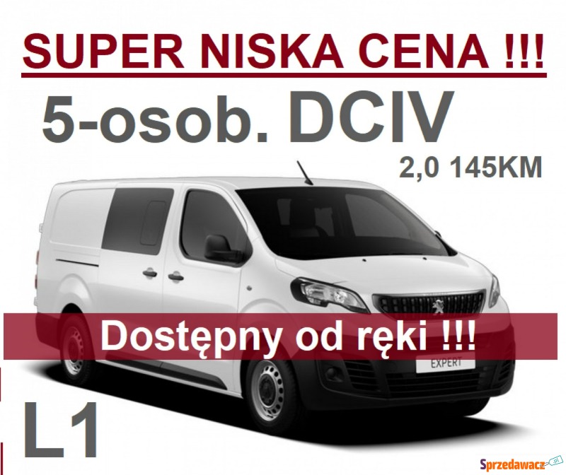 Peugeot Expert 2023,  2.0 diesel - Na sprzedaż za 148 000 zł - Szczecinek