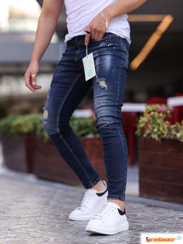 Spodnie Jeansowe Z Uszkodzeniami Skinny Fit M... - Spodnie - Nowy Sącz