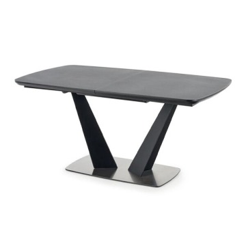 Stół rozkładany Fangor 160-220x90x76 cm, blat ciemny popiel, nogi czarne 