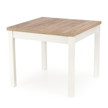  Stół rozkładany Tiago Kwadrat 90-125x90x75 cm, dąb craft, biały