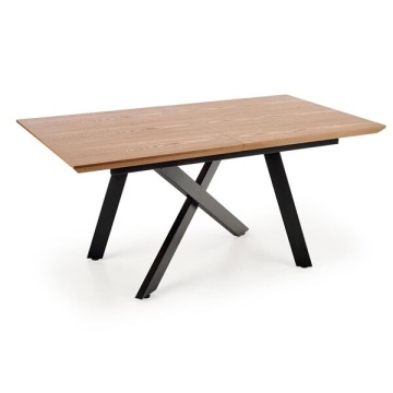 Stół rozkładany Capital 2 160-200x90x76 cm, dąb naturalny, czarny 