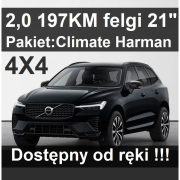 Volvo XC 60 - 2,0 197KM 4x4 Plus Pakiet Climate Pakiet Harman Niska Cena 3187zł