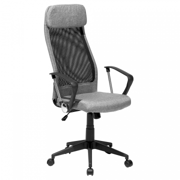 Krzesło biurowe szare regulowana wysokość Lucio