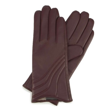 Wittchen - Damskie rękawiczki ze skóry z przeszyciem