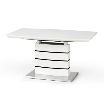 Stół rozkładany Nord 140-180x80x76 cm biały, czarny 