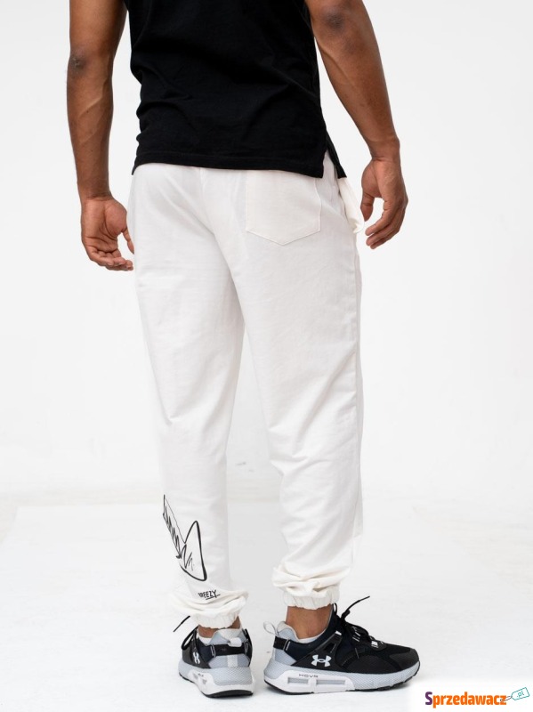 Spodnie Dresowe Męskie Białe YEP Leg Arrow - Spodnie, spodenki - Słupsk