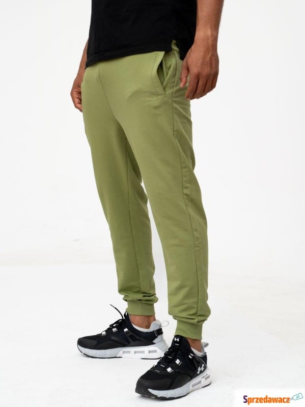 Spodnie Dresowe Męskie Khaki YEP Basic - Spodnie, spodenki - Suwałki