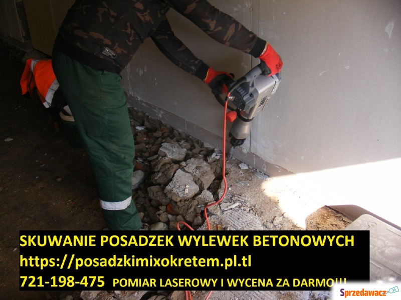 Skuwanie i naprawa posadzek / kucie betonu i tynku... - Pozostałe art. podłogowe - Warszawa