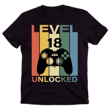 koszulka na 18 urodziny dla chłopaka level 18 unlocked