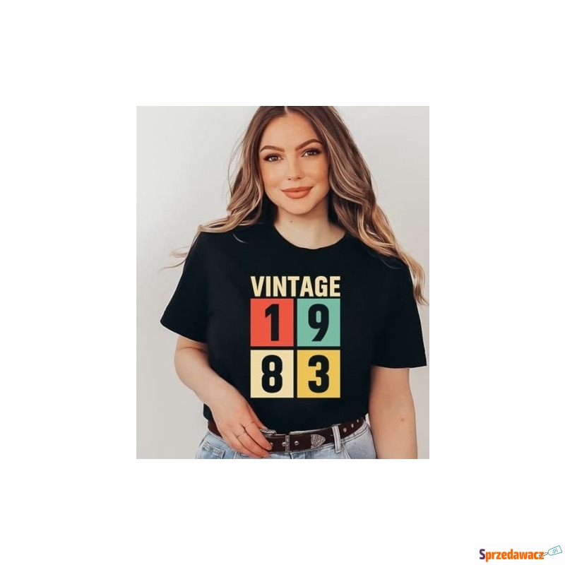 damska koszulka na 40 vintage 1983 - kolorowe - Bluzki, koszule - Włocławek