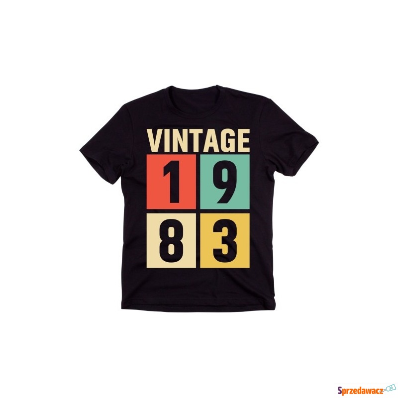 męska koszulka na 40 urodziny vintage 1983 kolorowe - Bluzki, koszulki - Nowy Sącz