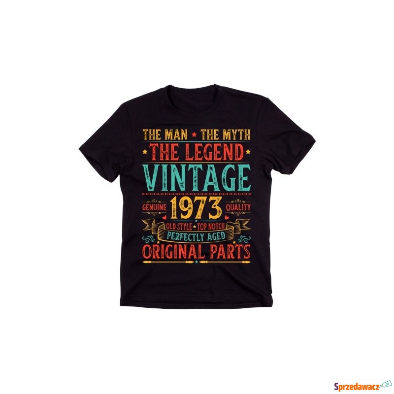 męska koszulka na 50 urodziny vintage 1973 kolorwe - Bluzki, koszulki - Kędzierzyn-Koźle