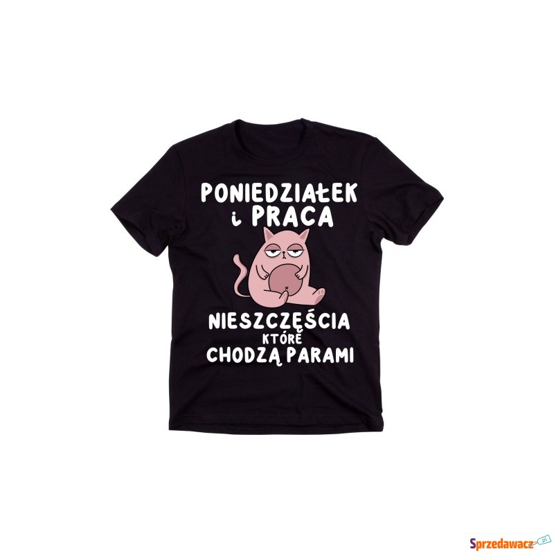 śmieszna męska czarna koszulka - Bluzki, koszulki - Gdańsk