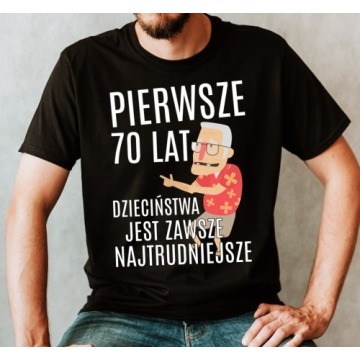 męska koszulka na 70 urodziny DLA DZIADKA