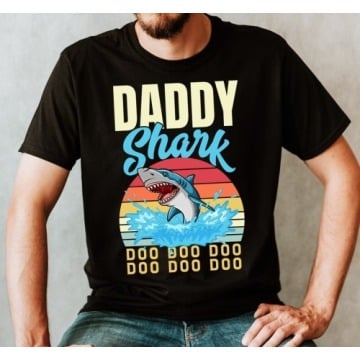 koszulka dla taty na dzień ojca daddy shark