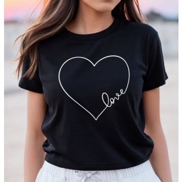 koszulka z sercem love