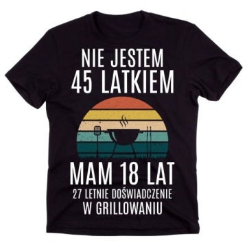 Koszulka NA 45 urodziny Z GRILLEM