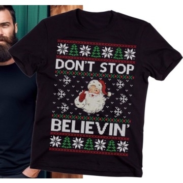 Męska koszulka na święta - fajny świąteczny motyw