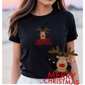 damska koszulka na święta - MERRY CHRISTMAS