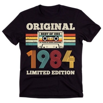 Koszulka na 40 urodziny męska czarna ORIGINAL 1984