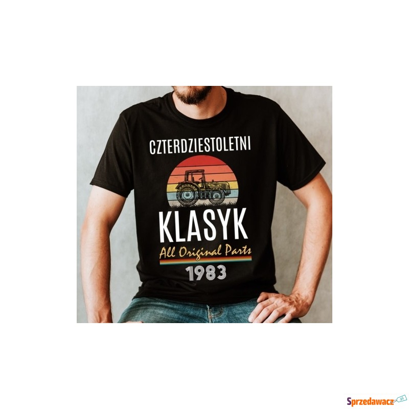 męska koszulka NA 40 URODZINY DLA ROLNIKA - Bluzki, koszulki - Pruszcz Gdański