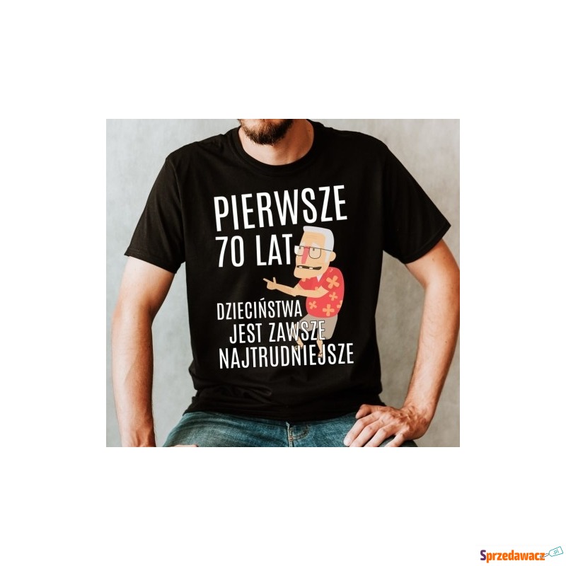 męska koszulka na 70 urodziny DLA DZIADKA - Bluzki, koszulki - Dąbrowa Górnicza