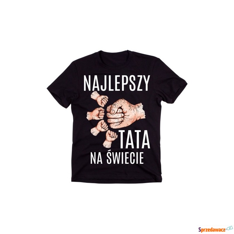 Koszulka najlepszy tata na świecie - czwórka dzieci - Bluzki, koszulki - Płock