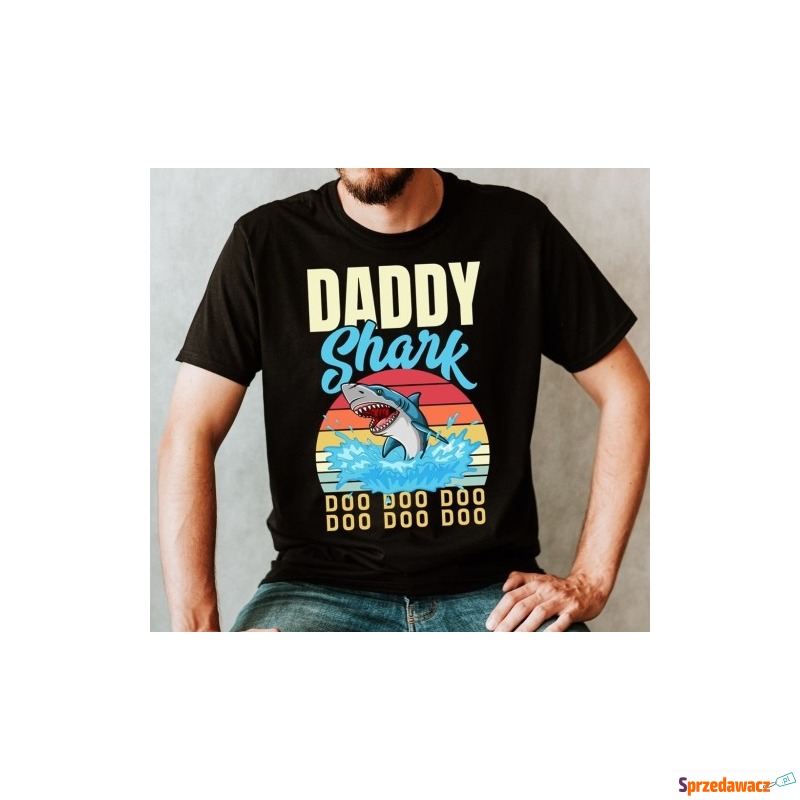 koszulka dla taty na dzień ojca daddy shark - Bluzki, koszulki - Bydgoszcz