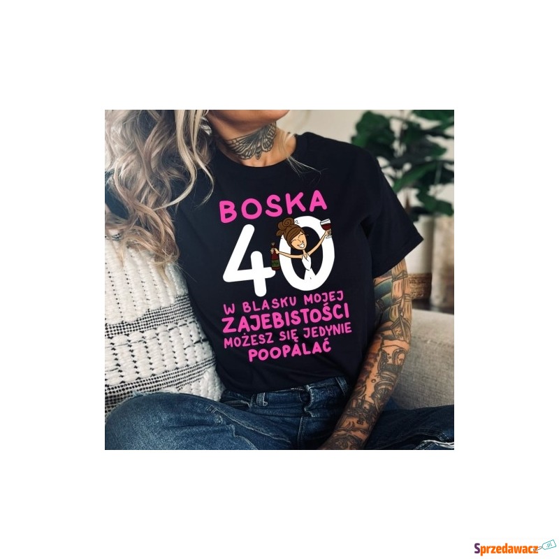 koszulka damska na 40-stke boska 40 brunetka - Bluzki, koszule - Jastrzębie-Zdrój