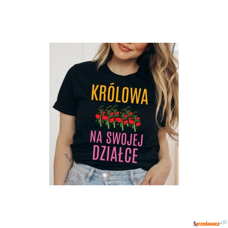 damska koszulka dla działkowca królowa na swojej... - Bluzki, koszule - Warszawa