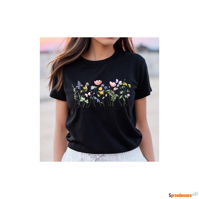 koszulka w kwiaty kwiat3 - Bluzki, koszule - Bytom
