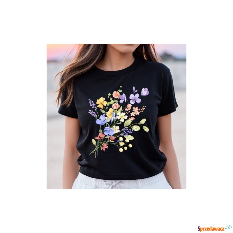 koszulka w kwiaty kwiat4 - Bluzki, koszule - Elbląg