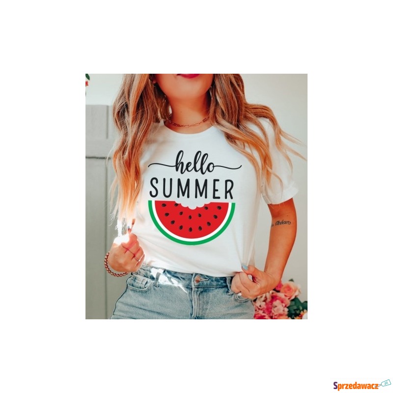 koszulka wakacyjna hello summer - Bluzki, koszule - Lublin