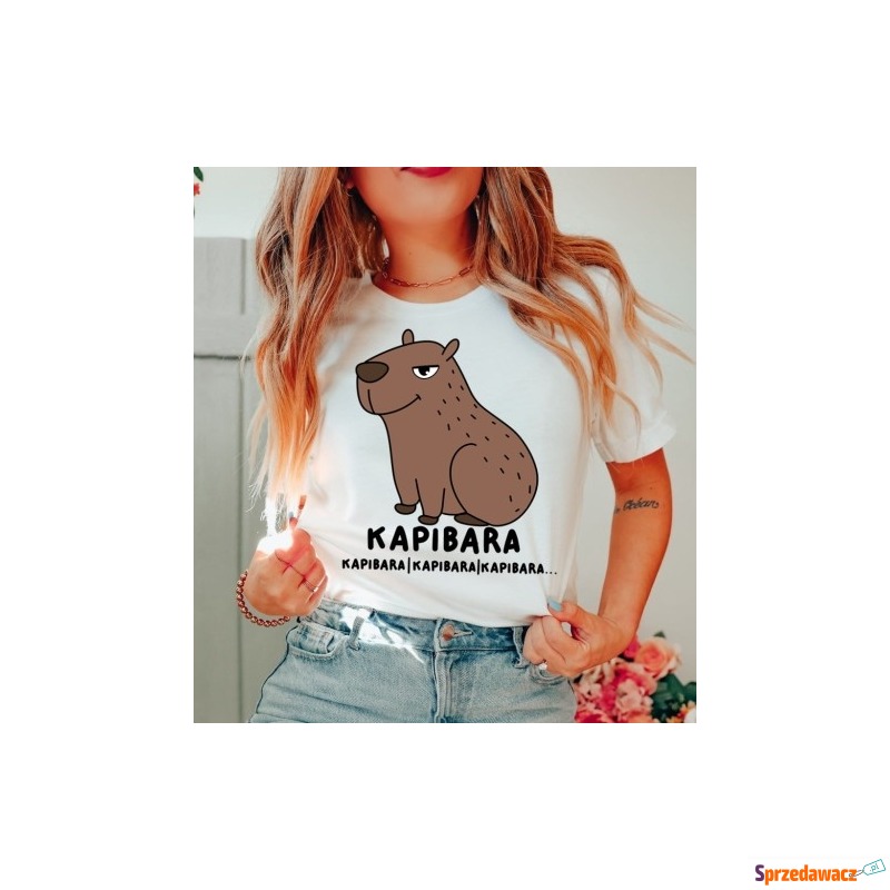 śmieszna koszulka z kapibarą - Bluzki, koszule - Zielona Góra