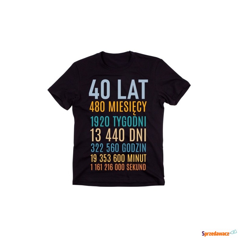 Męska Koszulka na 40 40 LAT PREZENT - Bluzki, koszulki - Rybnik