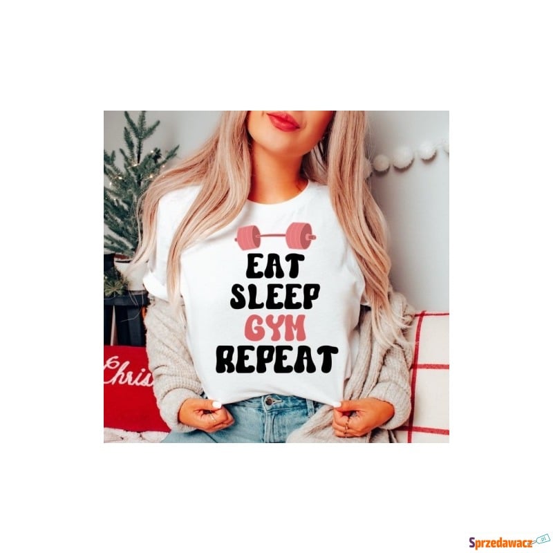 koszulka na siłownię damska eat - Bluzki, koszule - Sochaczew
