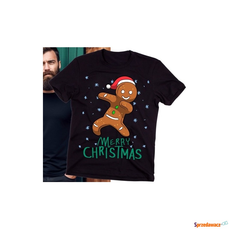 Męska koszulka świąteczna santa70 - Bluzki, koszulki - Radomsko