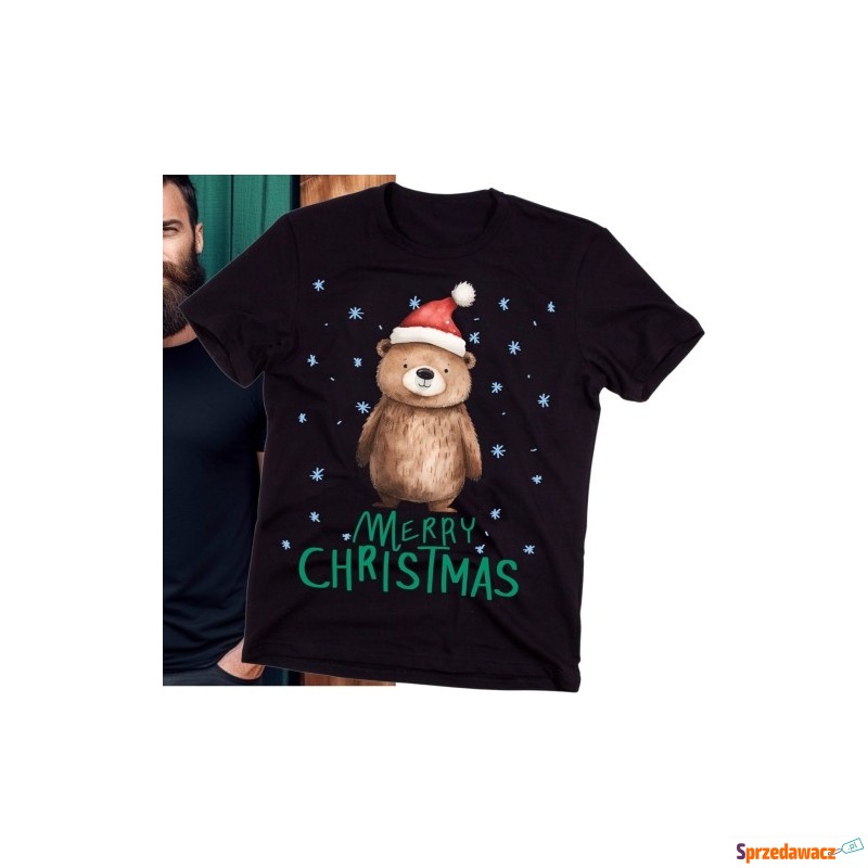 Męska świąteczna koszulka z misiek santa104 - Bluzki, koszulki - Przemyśl