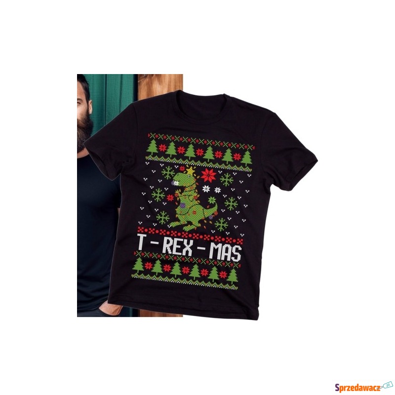 Męska koszulka świąteczna santa106 - Bluzki, koszulki - Grudziądz