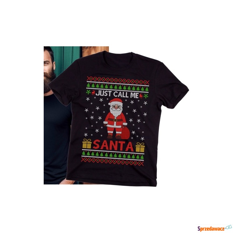 Męska koszulka świąteczna santa108 - Bluzki, koszulki - Bytom