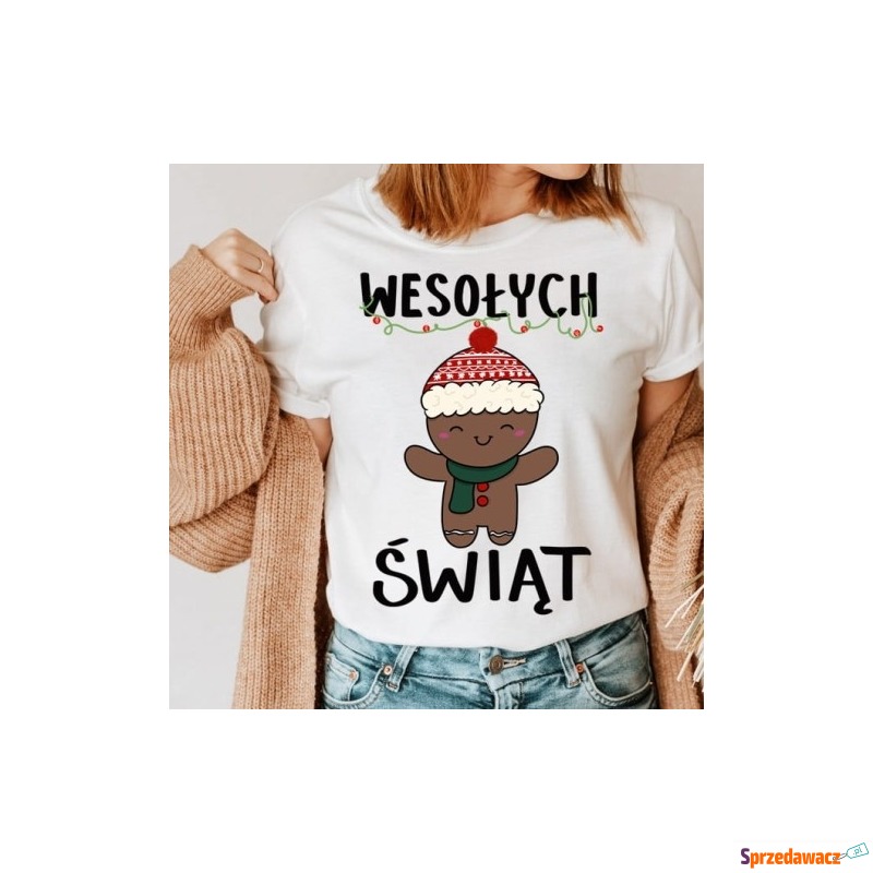 damska koszulka wesołych świąt - Bluzki, koszule - Mysłowice
