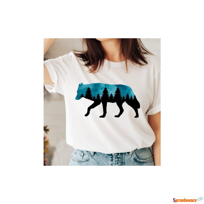 koszulka z wilkiem - Bluzki, koszule - Orzesze