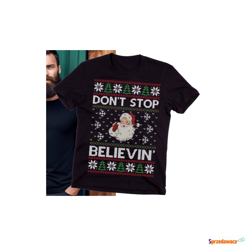 Męska koszulka na święta - fajny świąteczny motyw - Bluzki, koszulki - Włocławek