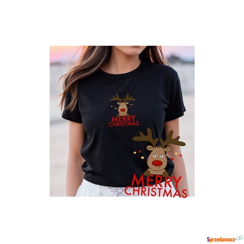 damska koszulka na święta - MERRY CHRISTMAS - Bluzki, koszule - Rzeszów