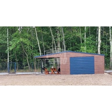 Garaż blaszany 5x5 + wiata  Brama - drzwi - rynny... - Altany, domki, namioty - Mysłowice - zdjęcie 2